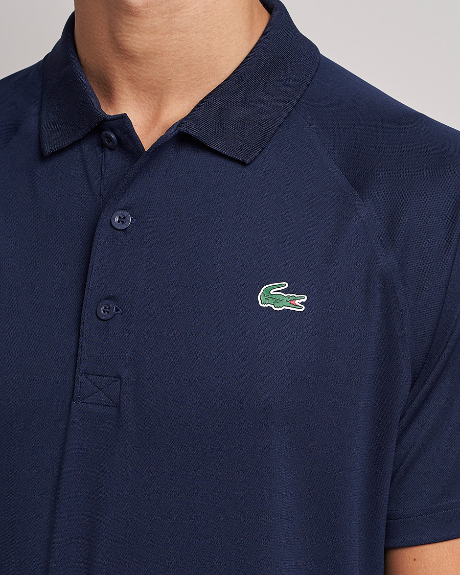 Heren | Polo's | Lacoste Sport | Performance Ribbed Collar Polo Navy