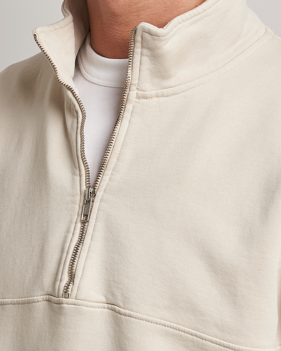 Heren | Truien | Colorful Standard | Classic Organic Half-Zip Ivory White
