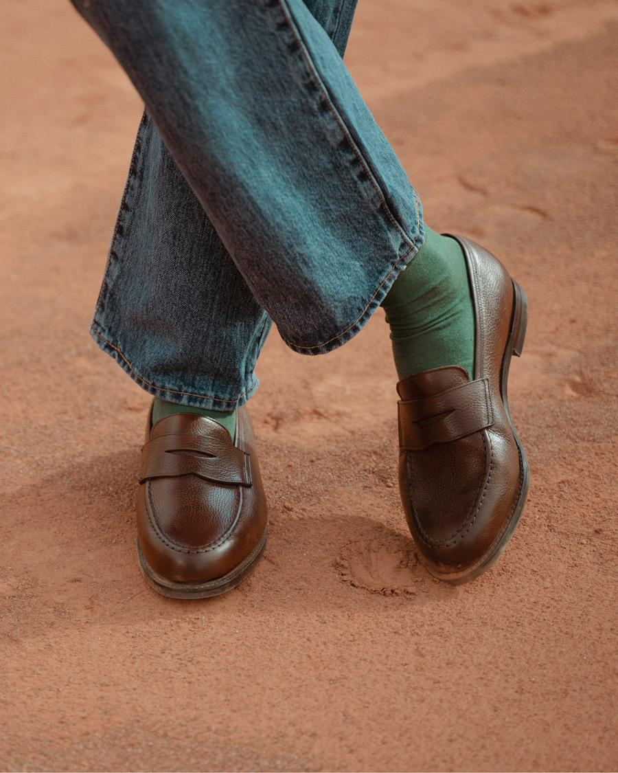 Homme | Crockett & Jones x Tärnsjö Garveri Boston Milled Grain Leather Sole Dk Brown Calf | Crockett & Jones x Tärnsjö Garveri | Boston Milled Grain Leather Sole Dk Brown Calf