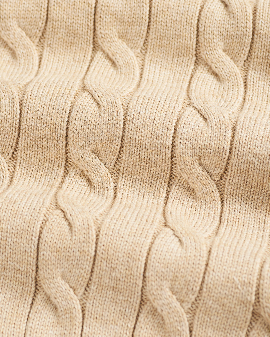 Heren | Truien | GANT | Cotton Cable Crew Neck Pullover Sand Melange