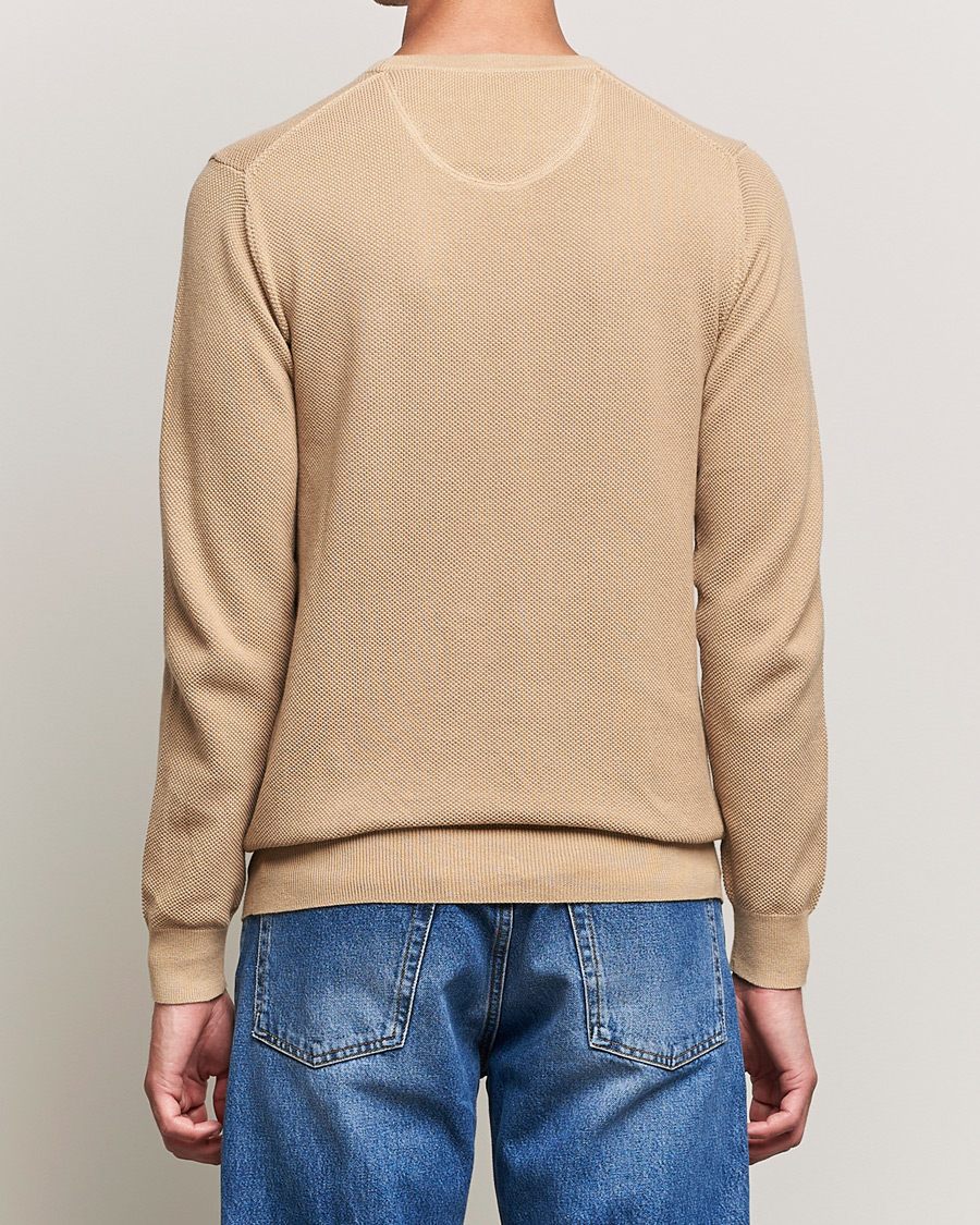 Heren | Truien | GANT | Cotton Pique Crew Neck Pullover Dark Khaki