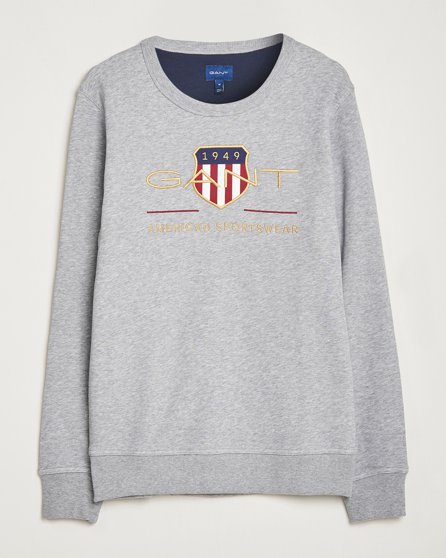 Homme | Pulls Et Tricots | GANT | Archive Shield Crew Neck Sweatershirt Grey Melange