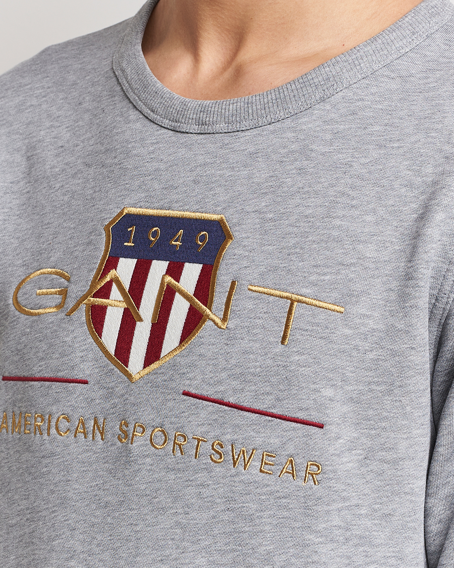 Homme | Pulls Et Tricots | GANT | Archive Shield Crew Neck Sweatershirt Grey Melange
