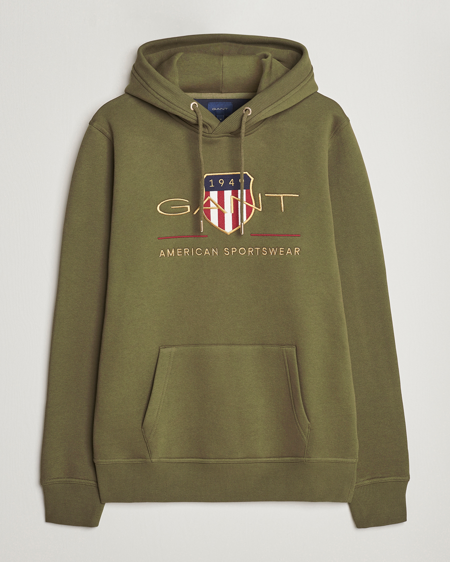 Heren | Truien | GANT | Archive Shield Hoodie Racing Green