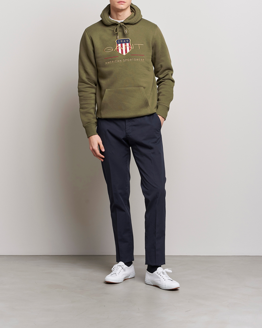 Heren | Truien | GANT | Archive Shield Hoodie Racing Green