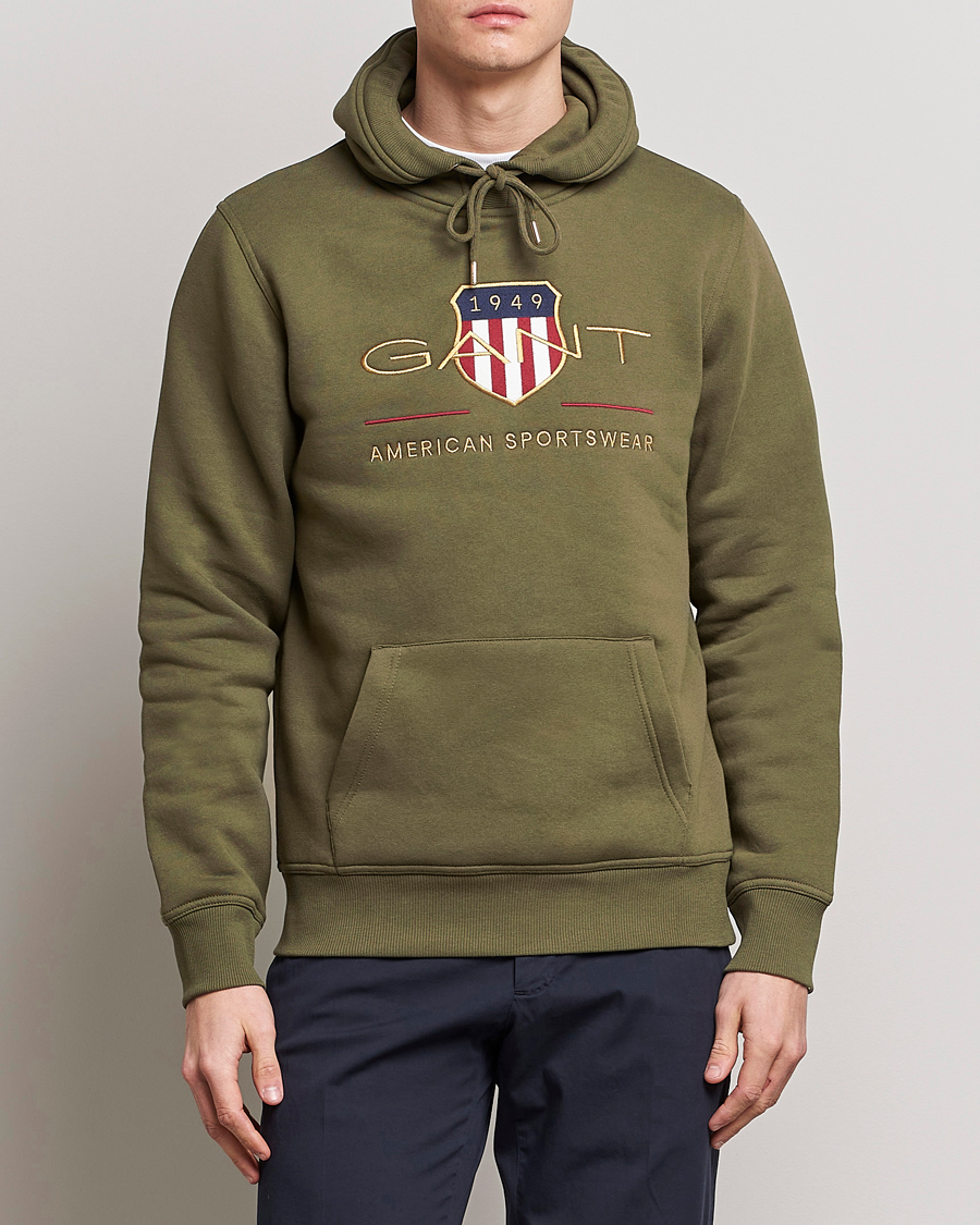 Heren | Truien | GANT | Archive Shield Hoodie Racing Green