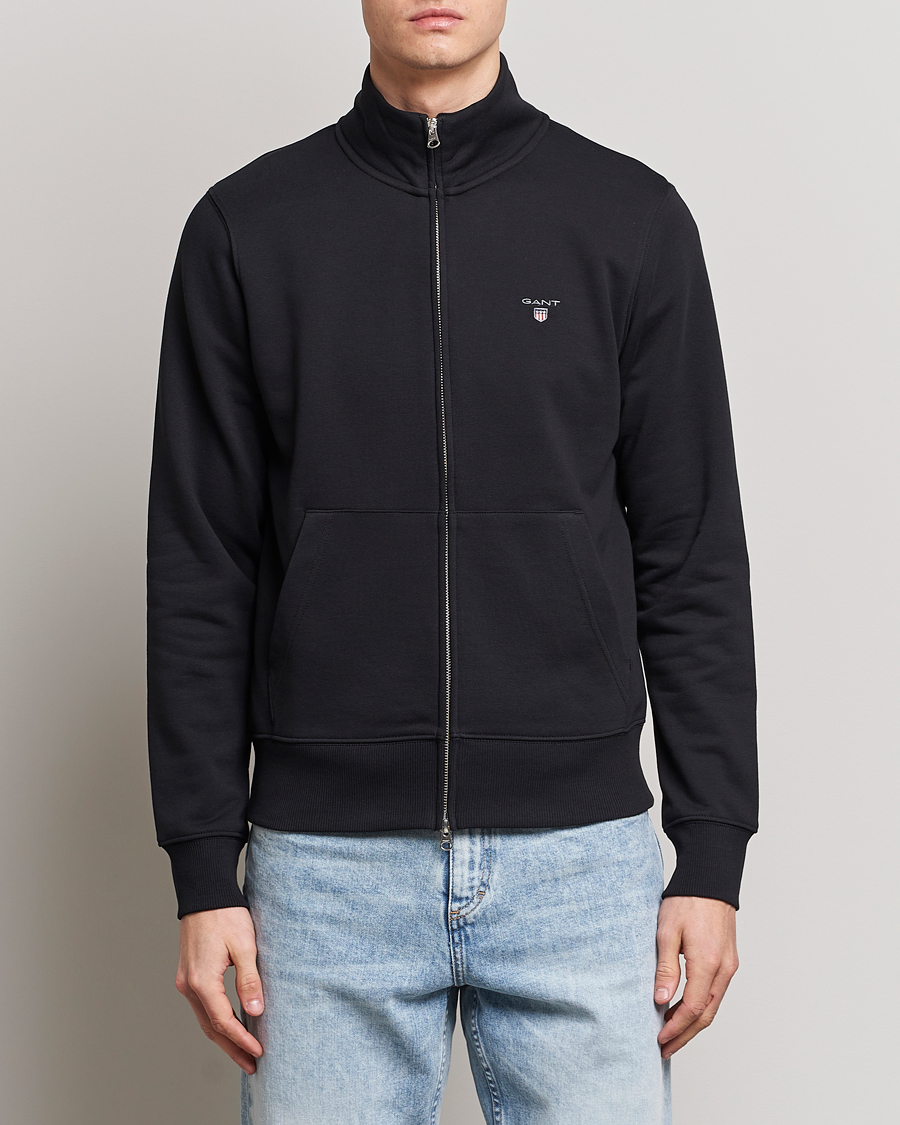 Homme | Pulls Et Tricots | GANT | Original Shield Logo Full-Zip Sweater Black