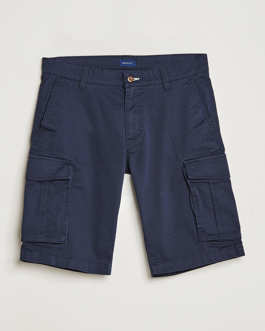 Homme | Shorts | GANT | Relaxed Twill Cargoshorts Marine