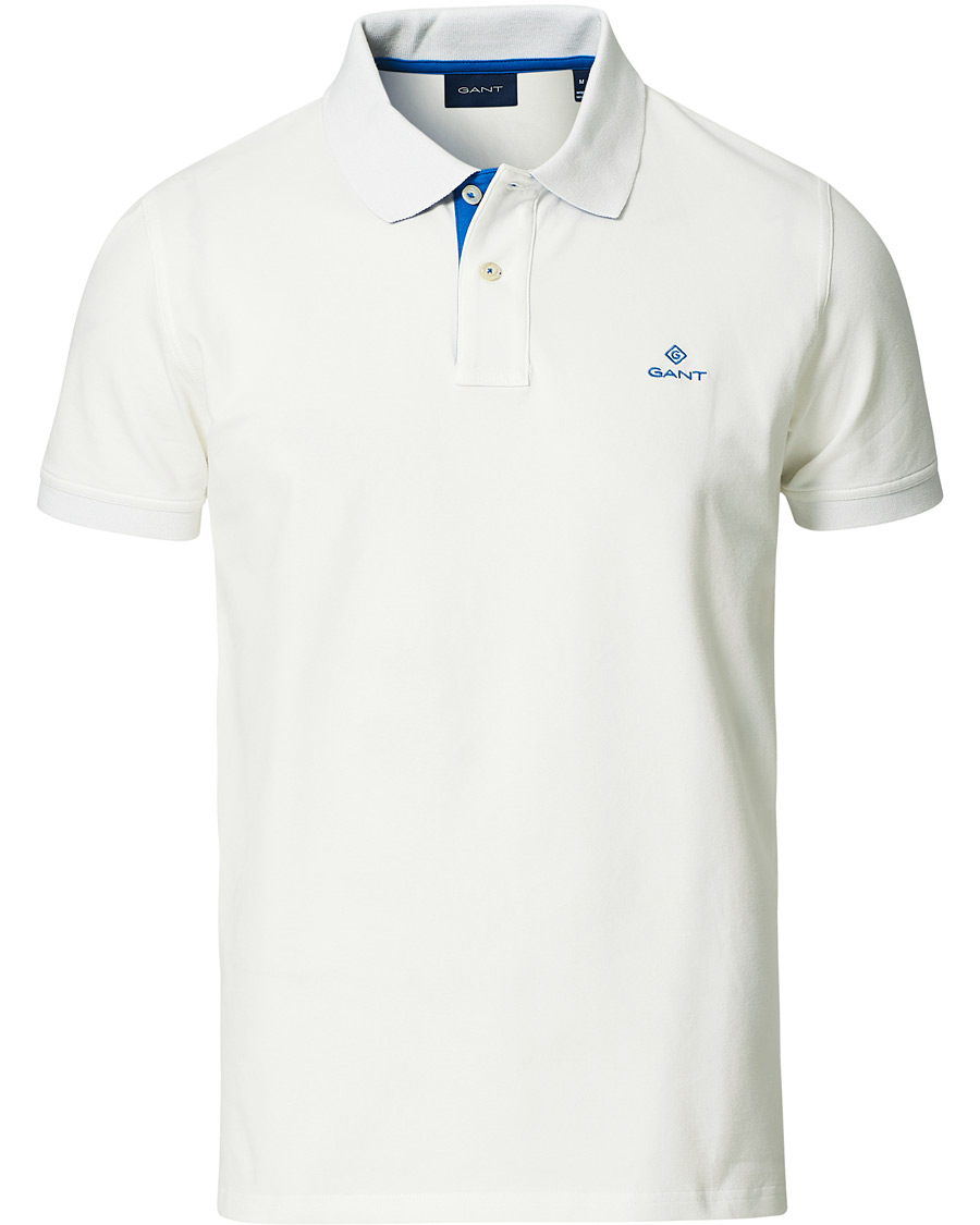 Heren | Polo's | GANT | Contrast Collar Polo Eggshell