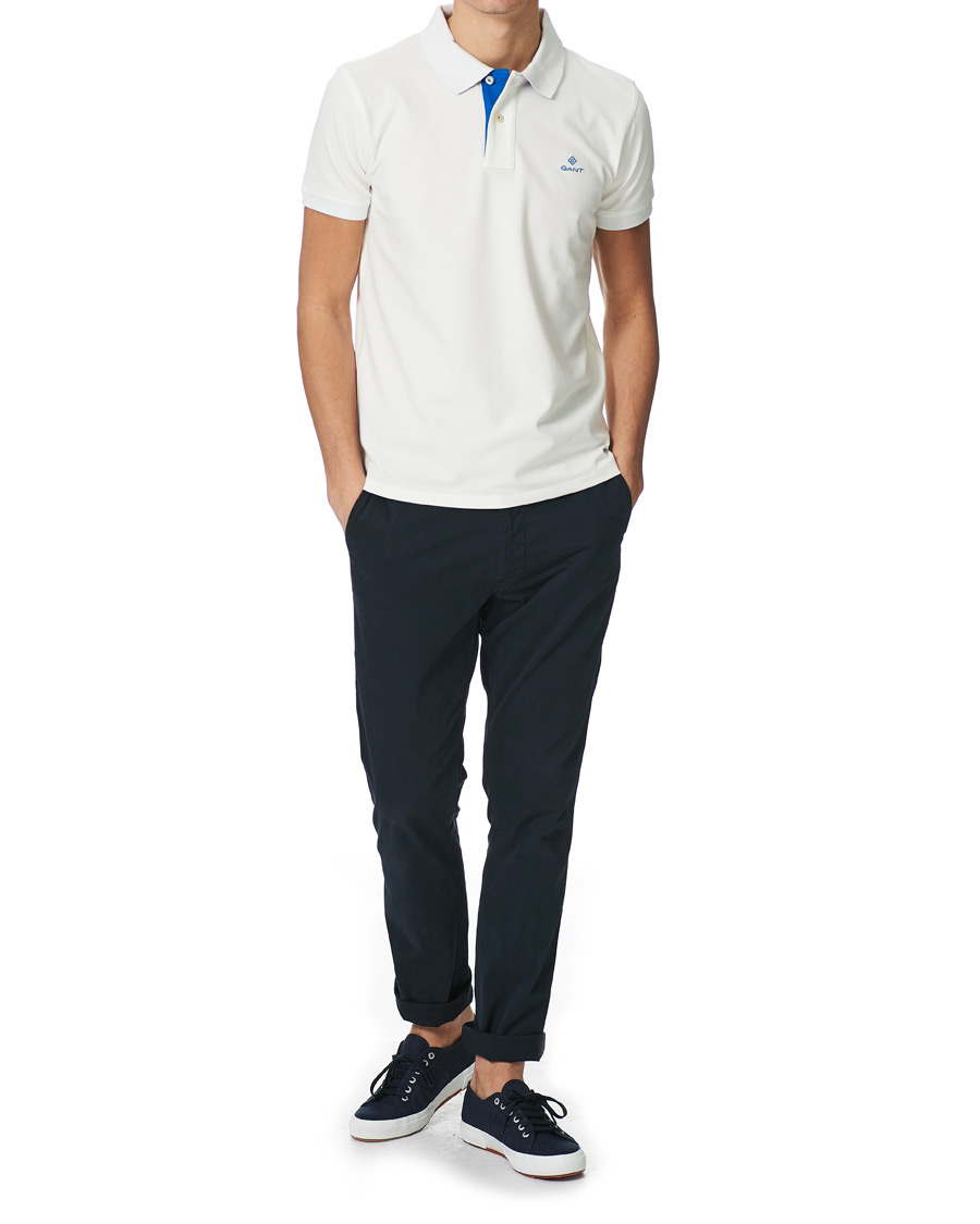 Heren | Polo's | GANT | Contrast Collar Polo Eggshell