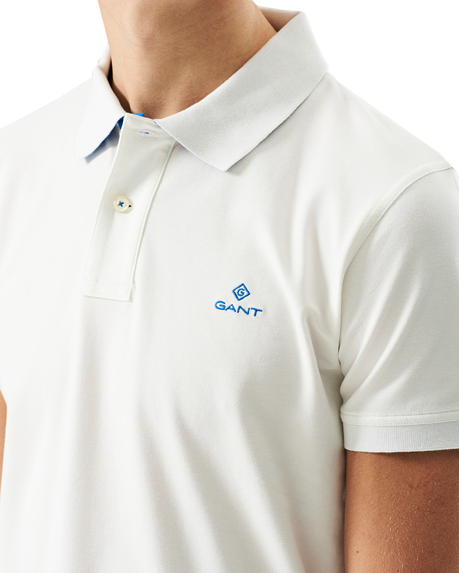 Heren | Polo's | GANT | Contrast Collar Polo Eggshell
