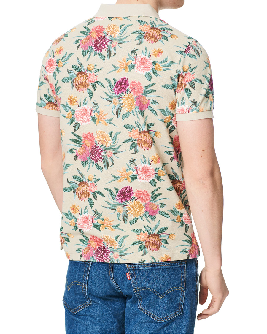 Homme | Polos | GANT | Dalia Printed Flower Polo Plaza Taupe