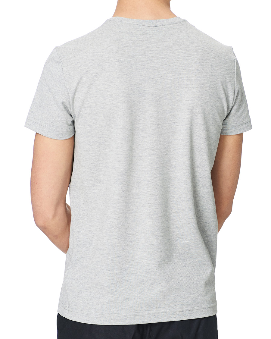Heren | T-shirts | GANT | Cotton Pique Crew Neck Tee Grey Melange