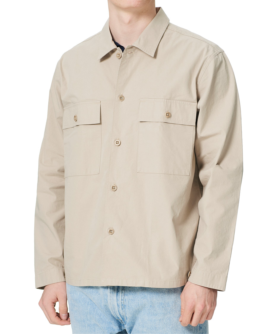 Heren | Overhemden | GANT | Ripstop Overshirt Plaza Taupe