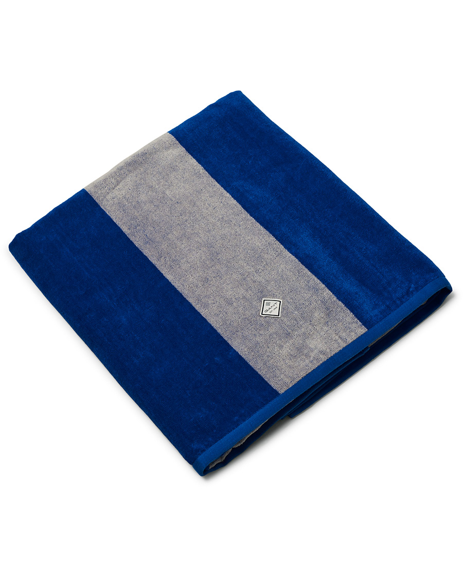 Heren | GANT Striped Bath Towel Lapis Blue | GANT | Striped Bath Towel Lapis Blue
