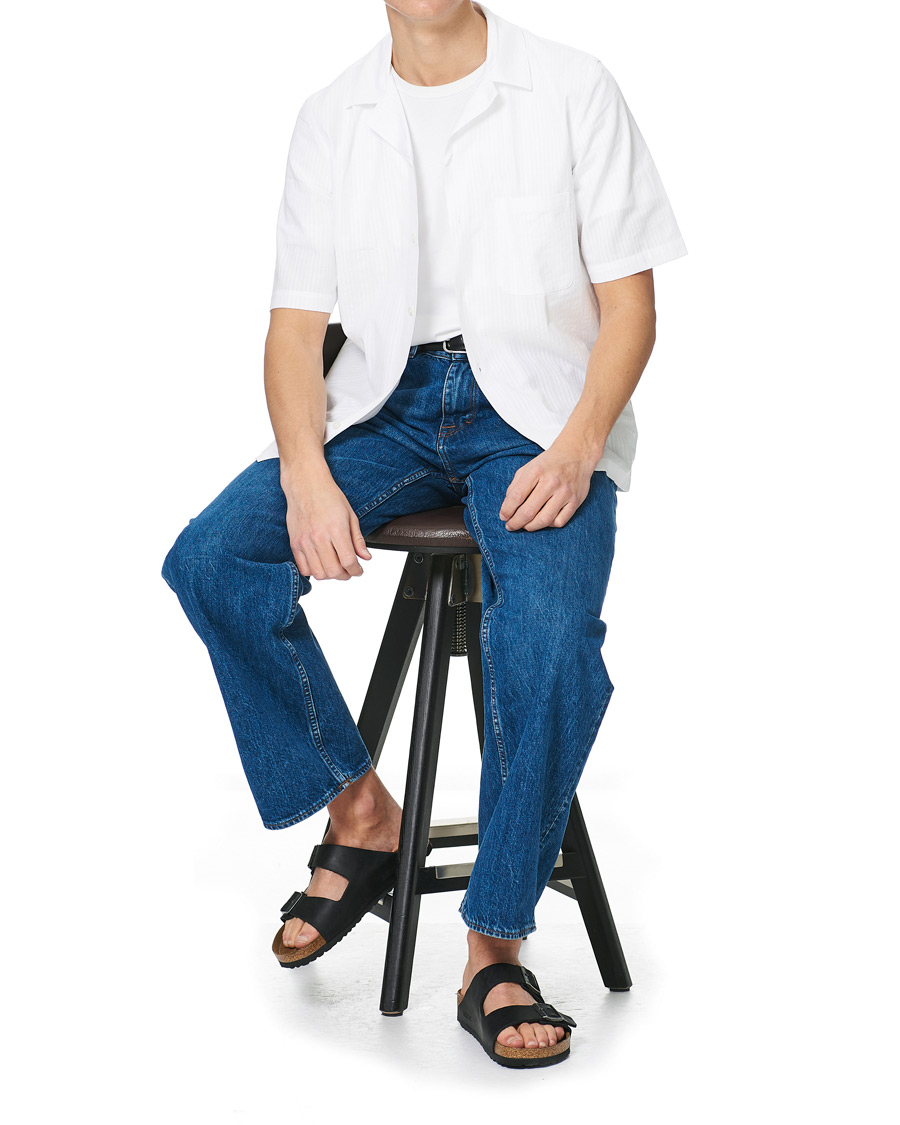 Homme | Chemises | Samsøe Samsøe | Samsøe & Samsøe Oscar Seersucker Short Sleeve Shirt White
