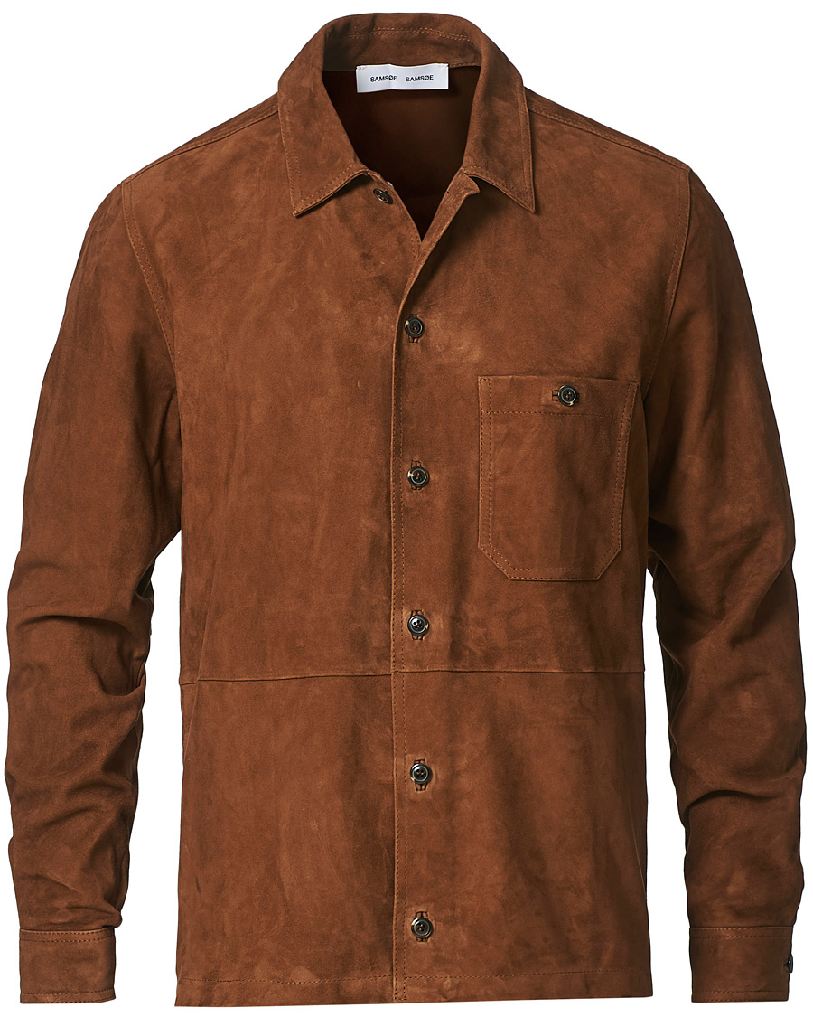 Homme | Chemises | Samsøe Samsøe | Samsøe & Samsøe Ruffo Suede Overshirt Emperador