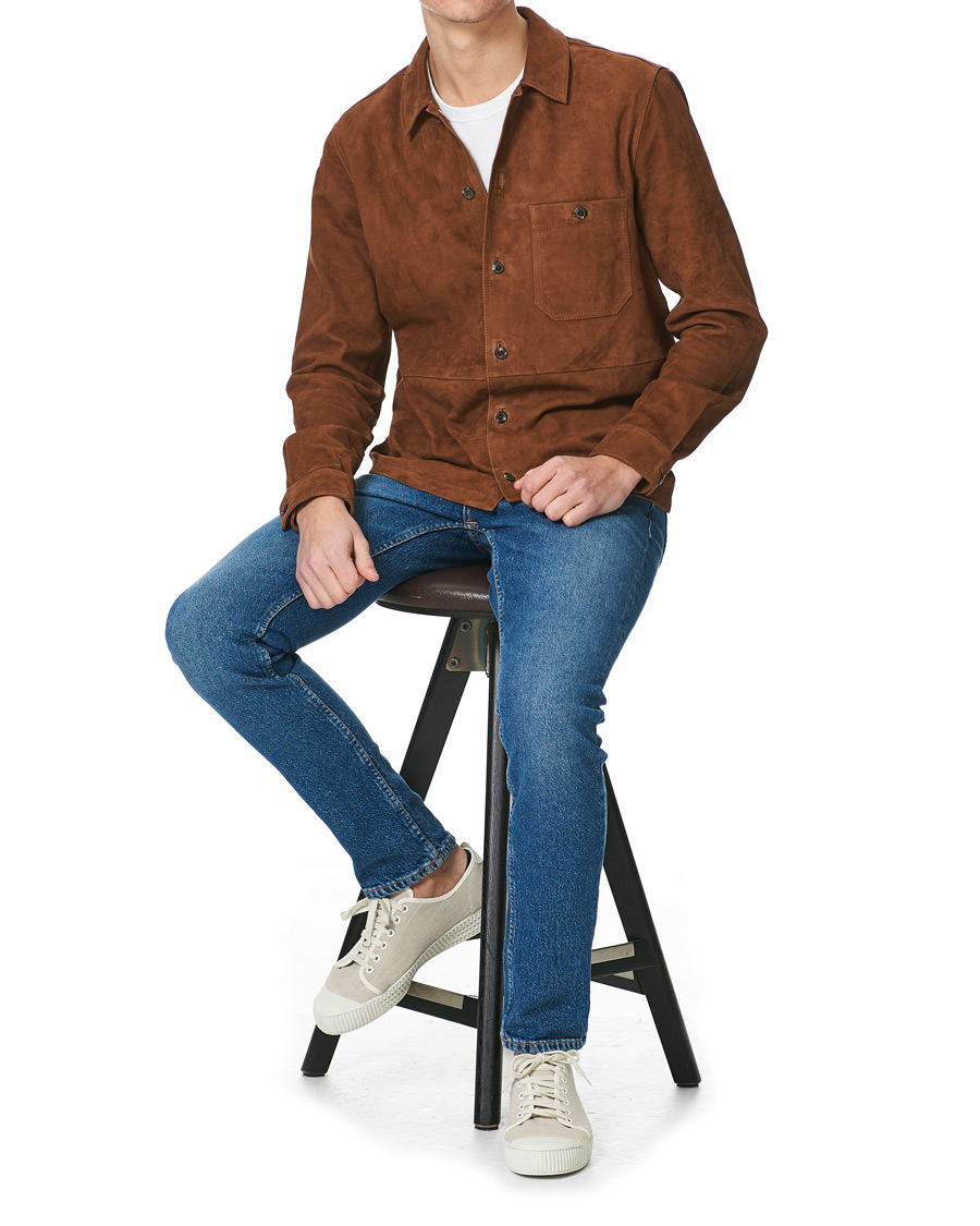 Homme | Chemises | Samsøe Samsøe | Samsøe & Samsøe Ruffo Suede Overshirt Emperador
