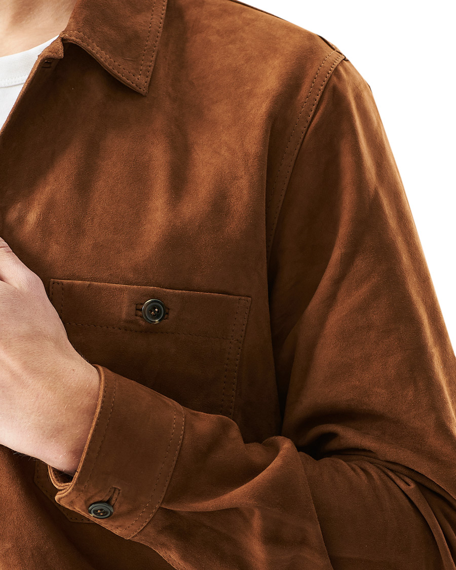 Homme | Chemises | Samsøe Samsøe | Samsøe & Samsøe Ruffo Suede Overshirt Emperador