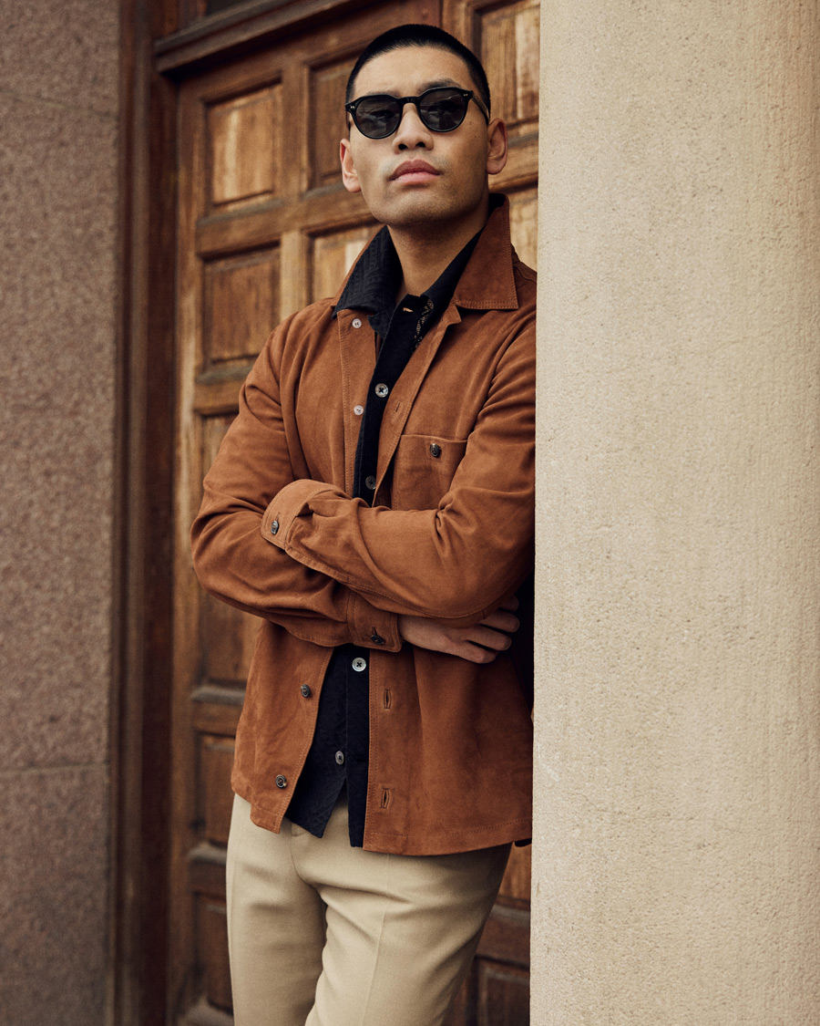 Homme | Chemises | Samsøe Samsøe | Samsøe & Samsøe Ruffo Suede Overshirt Emperador