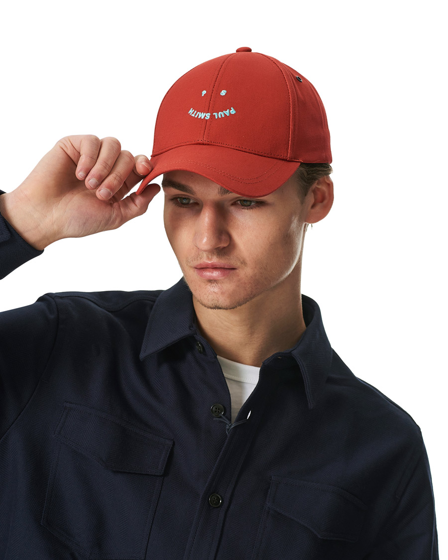 Heren | PS Paul Smith Happy Cap Red | PS Paul Smith | Happy Cap Red