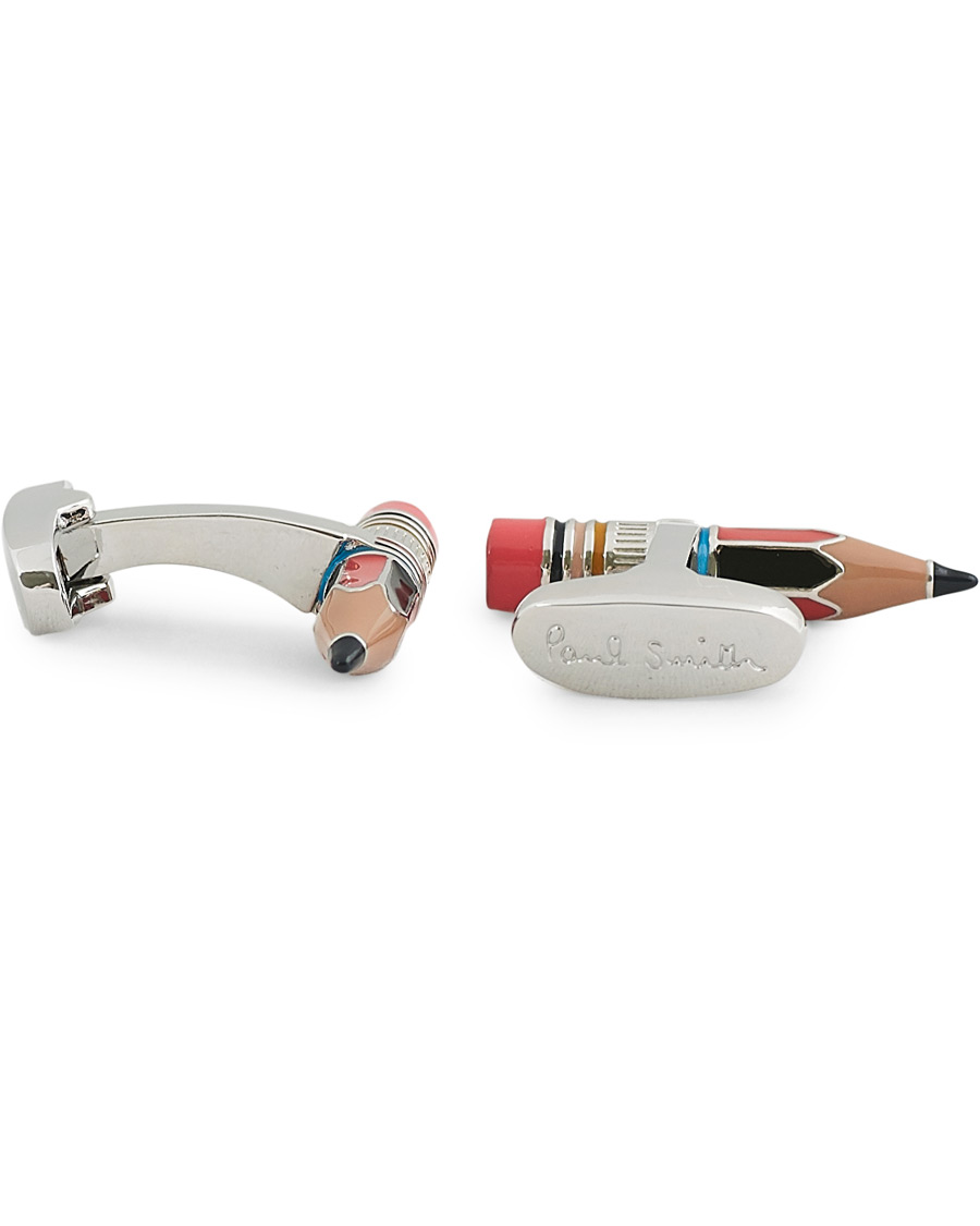Homme | Paul Smith Pencil Cufflink Silver Stripe | Paul Smith | Pencil Cufflink Silver Stripe