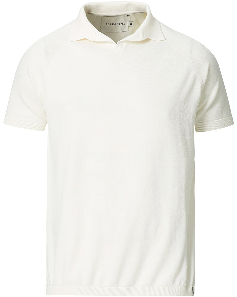 Homme | Polos | Peregrine | Emery Knitted Cotton Polo White