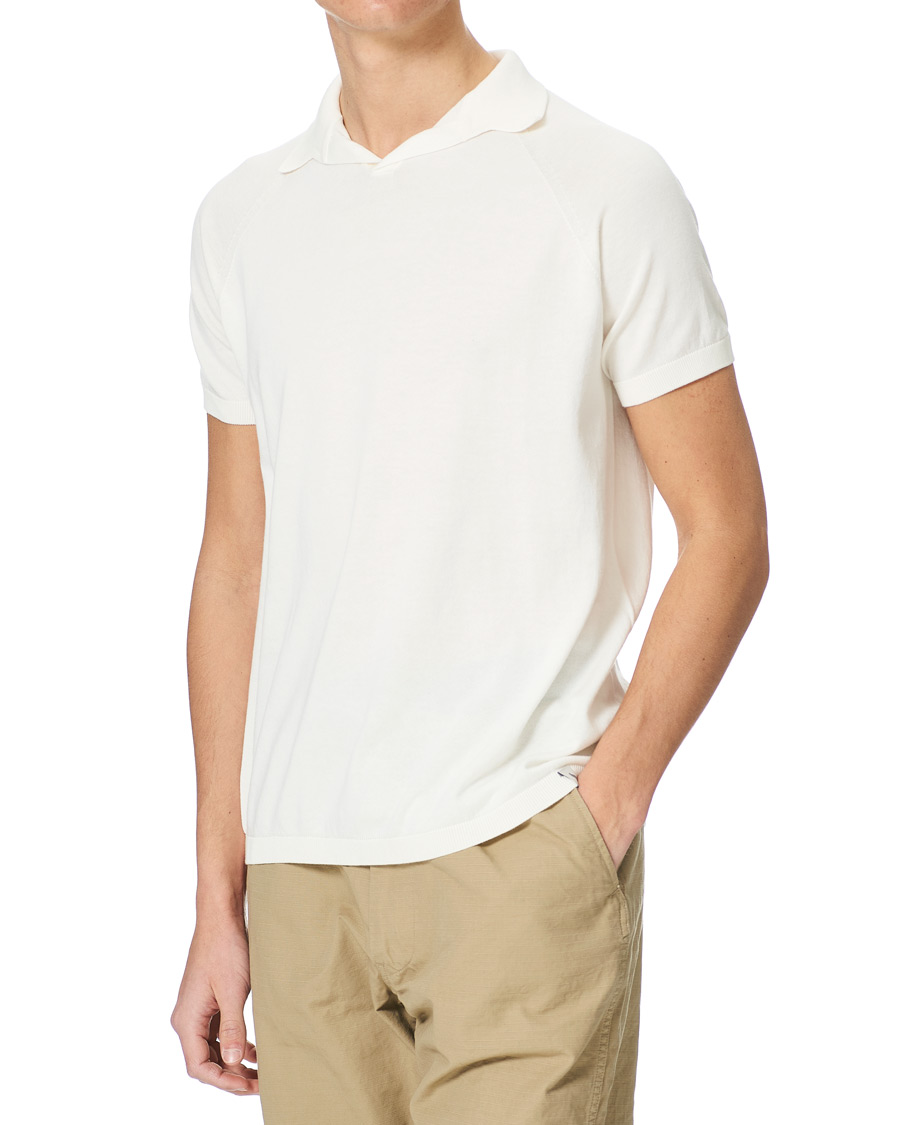 Homme | Polos | Peregrine | Emery Knitted Cotton Polo White