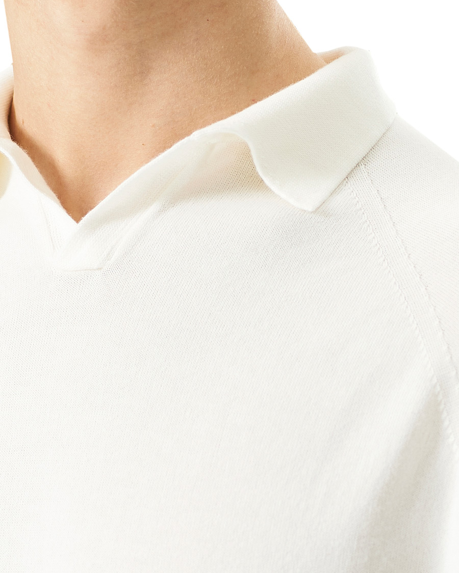 Homme | Polos | Peregrine | Emery Knitted Cotton Polo White