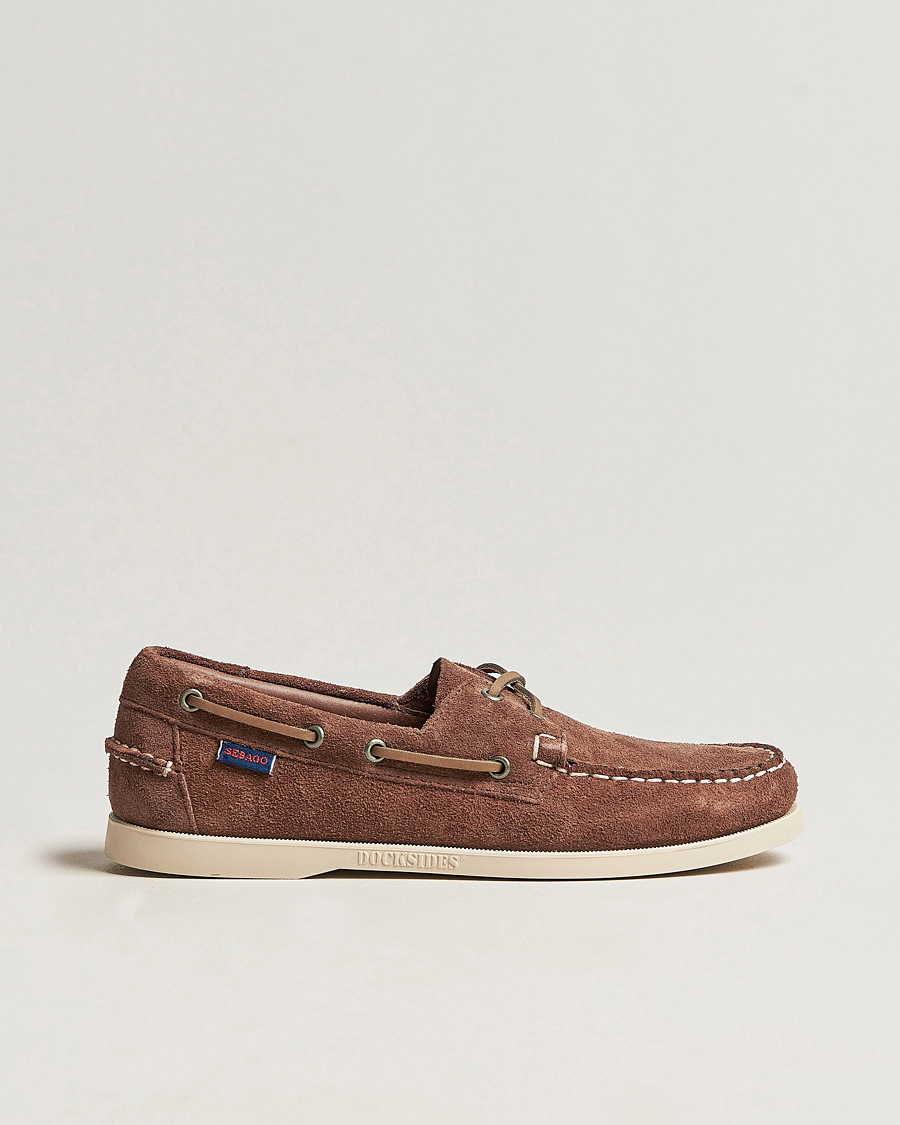 Homme | Chaussures Bateau | Sebago | Docksides Suede Boat Shoe Dark Brown