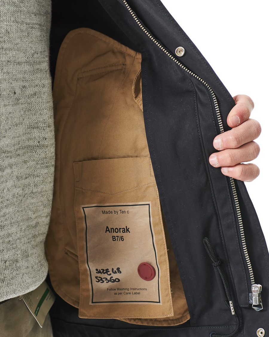 Homme | Manteaux Et Vestes | Ten c | 9 oz Anorak Jacket Navy