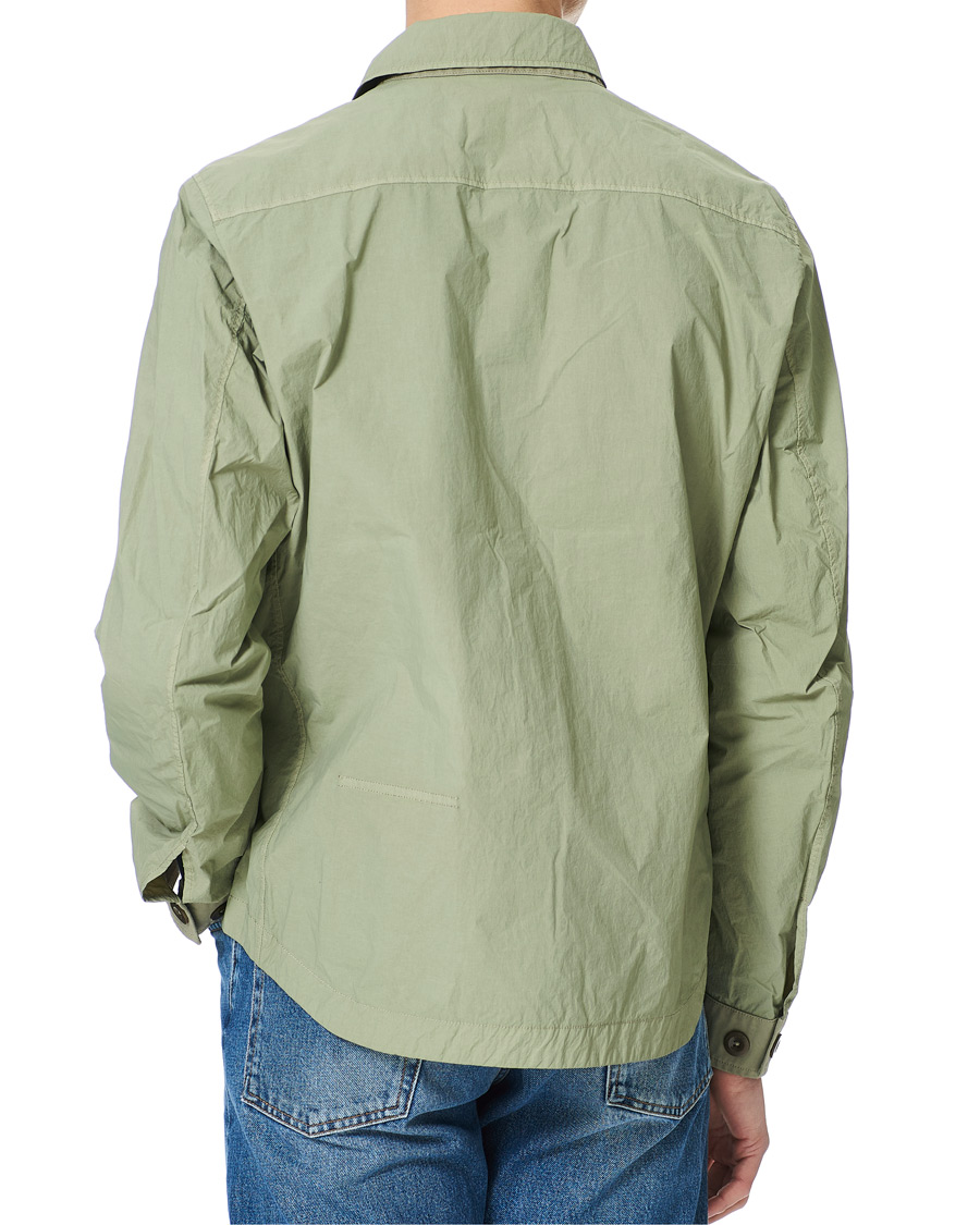 Heren | Jassen | Ten c | Garment Dyed Nylon Shirt Jacket Light Green