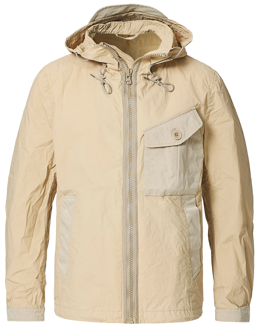 Homme | Manteaux Et Vestes | Ten c | Garment Dyed Nylon Hood Jacket Beige