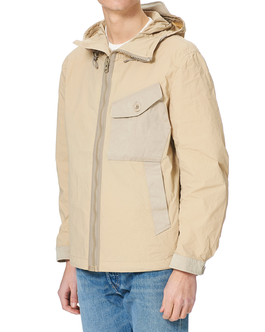 Homme | Manteaux Et Vestes | Ten c | Garment Dyed Nylon Hood Jacket Beige