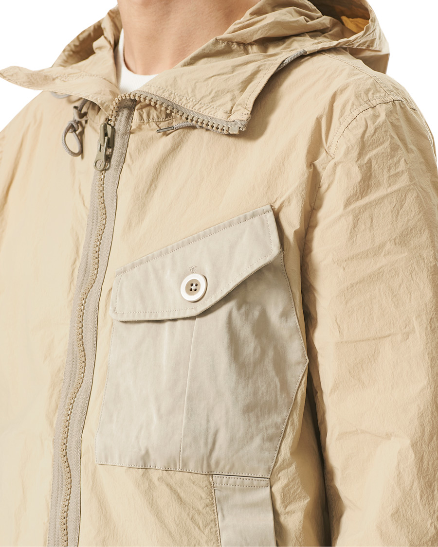 Homme | Manteaux Et Vestes | Ten c | Garment Dyed Nylon Hood Jacket Beige