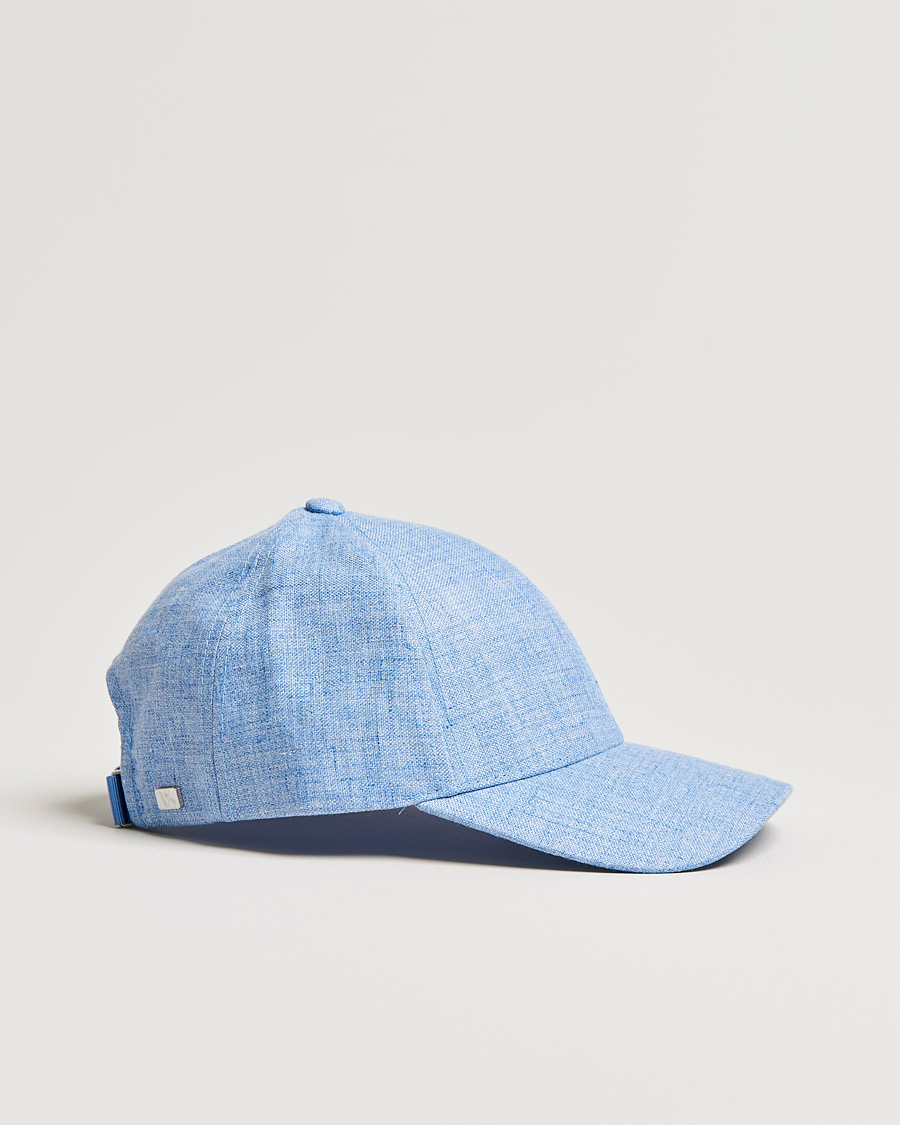 Heren | Varsity Headwear Linen Baseball Cap Azure Blue | Varsity Headwear | Linen Baseball Cap Azure Blue