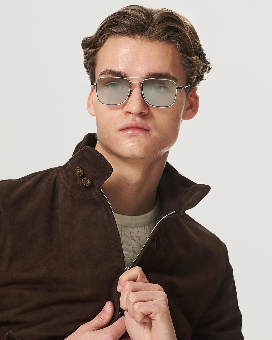 Homme | Brioni BR0101S Sunglasses Silver/Green | Brioni | BR0101S Sunglasses Silver/Green