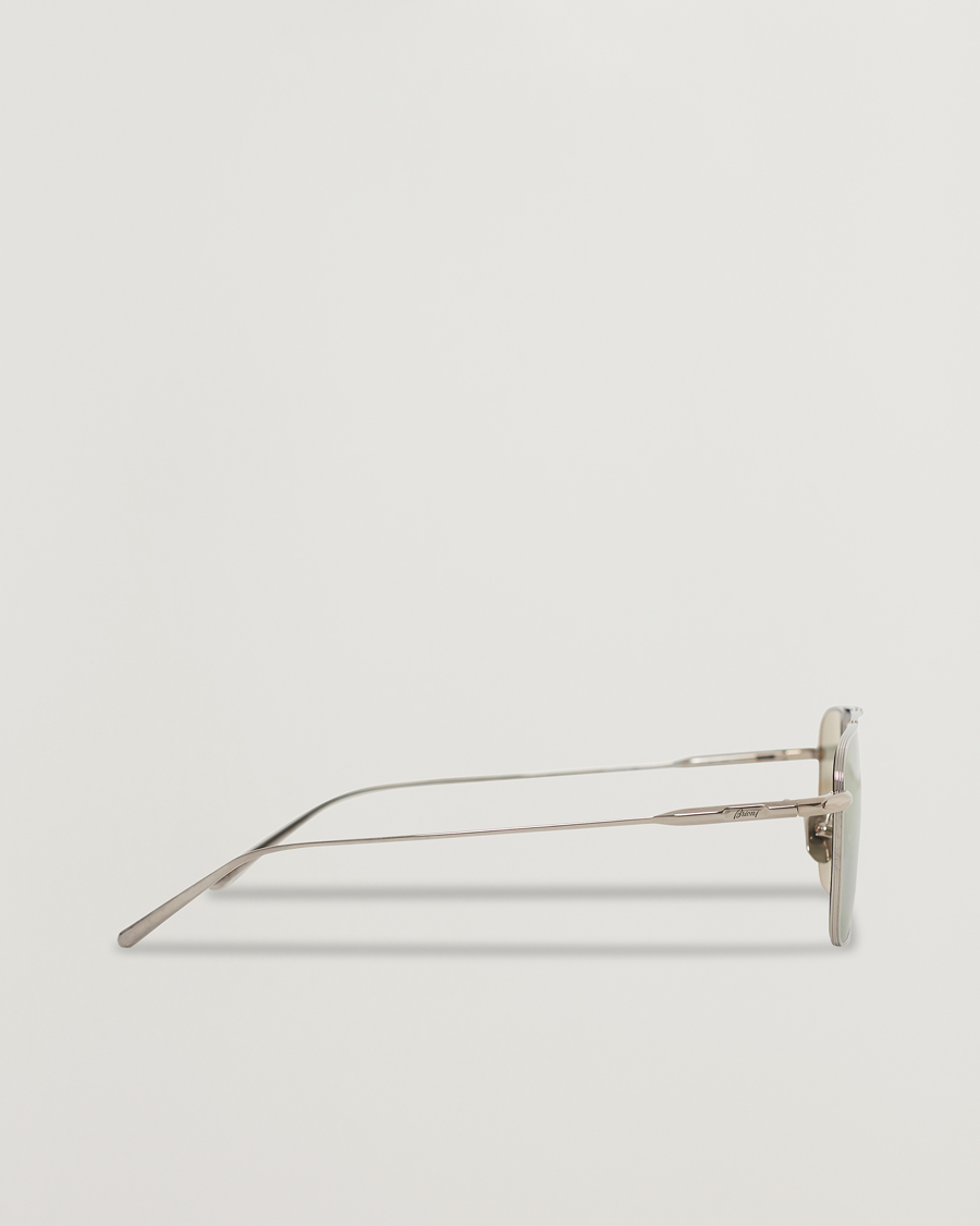 Homme | Brioni BR0101S Sunglasses Silver/Green | Brioni | BR0101S Sunglasses Silver/Green