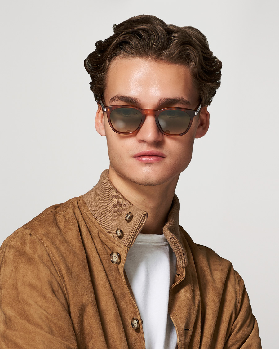 Homme | Saint Laurent SL28 Sunglasses Havana/Green | Saint Laurent | SL28 Sunglasses Havana/Green