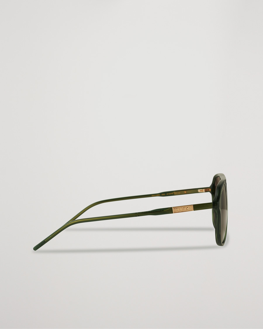 Homme | Gucci GG1156S Sunglasses Green/Brown | Gucci | GG1156S Sunglasses Green/Brown