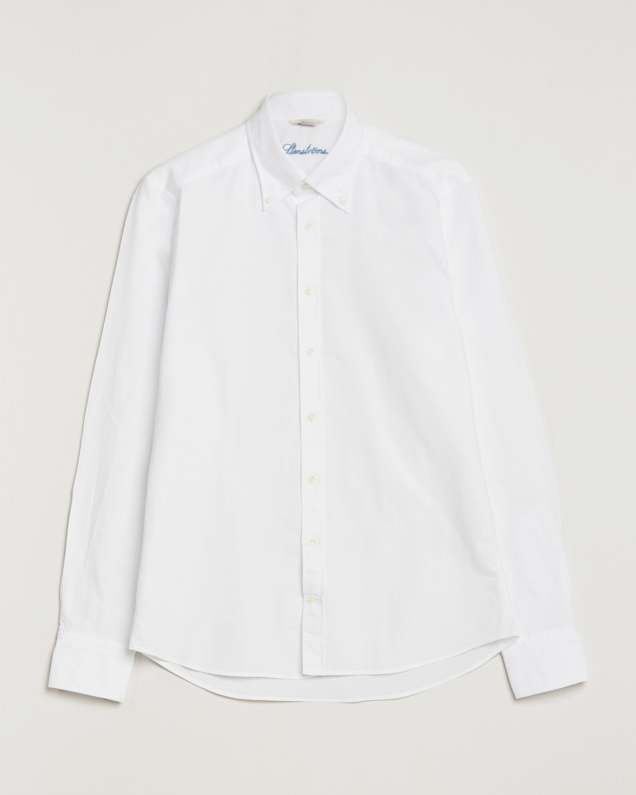 Heren | Overhemden | Stenströms | Slimline Oxford Shirt White