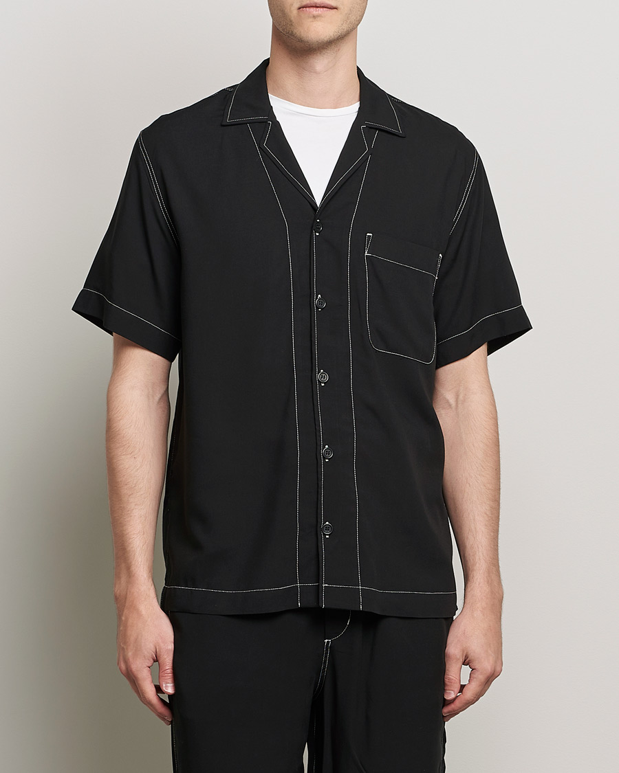 Heren | Overhemden | CDLP | Short Sleeve Pool Shirt Black