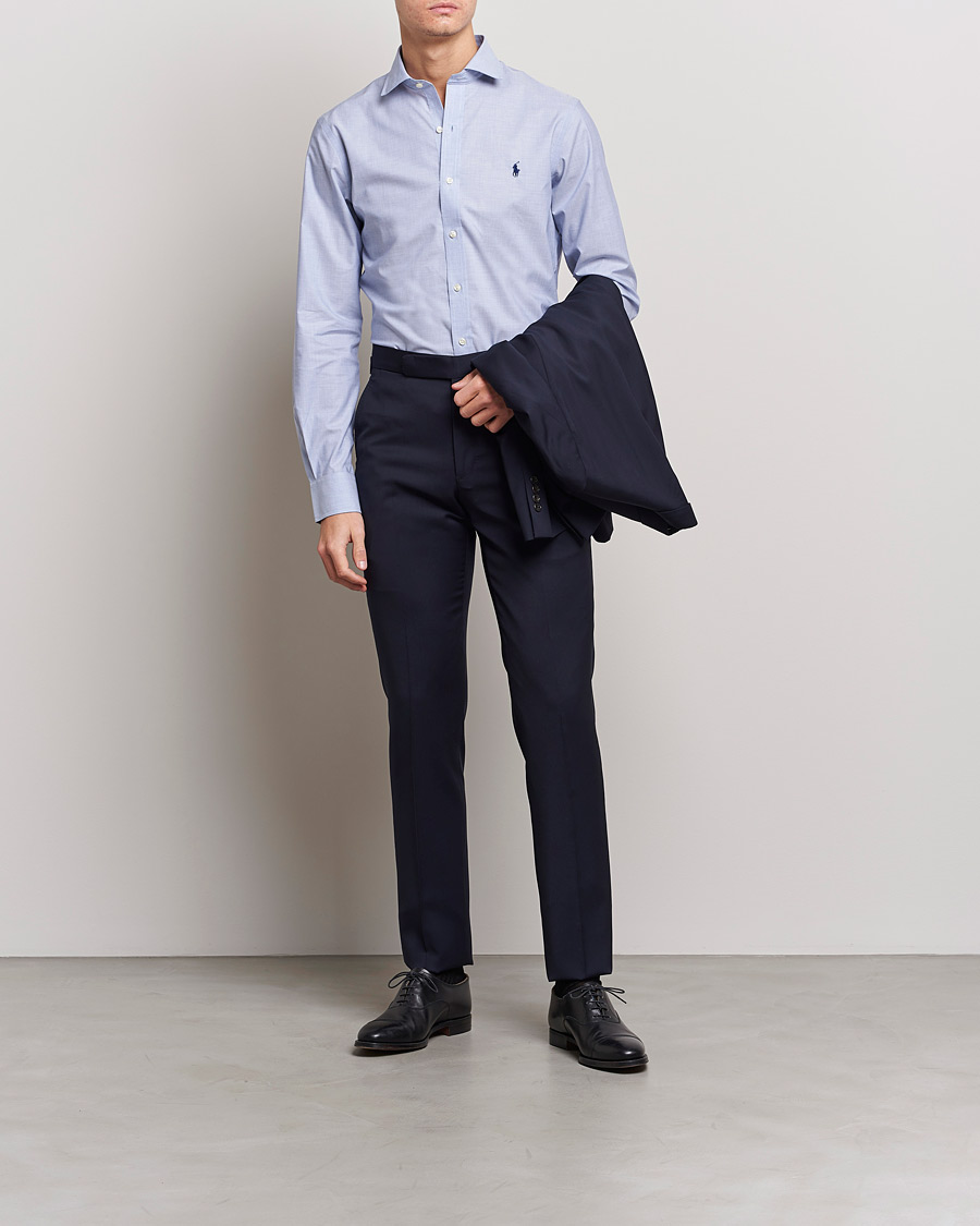 Homme | Chemises | Polo Ralph Lauren | Slim Fit Poplin Cut Away Dress Shirt Light Blue