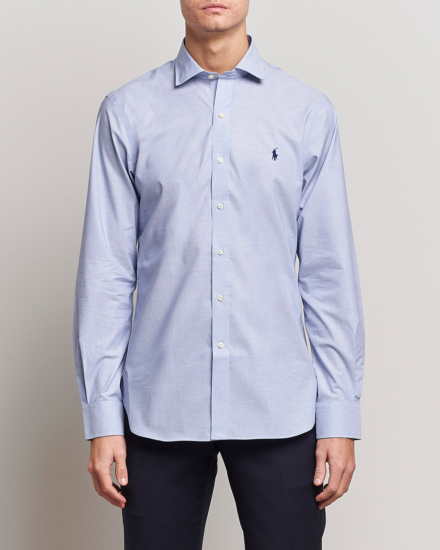 Homme | Chemises | Polo Ralph Lauren | Slim Fit Poplin Cut Away Dress Shirt Light Blue