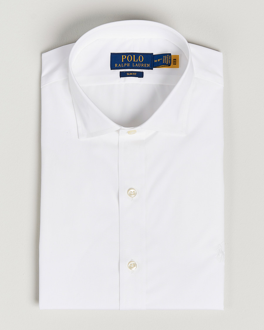 Homme | Chemises | Polo Ralph Lauren | Slim Fit Poplin Cut Away Dress Shirt White
