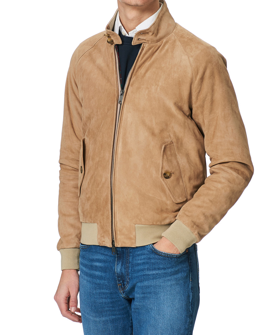Homme | Manteaux Et Vestes | Baracuta | G9 Suede Jacket Sand Stone