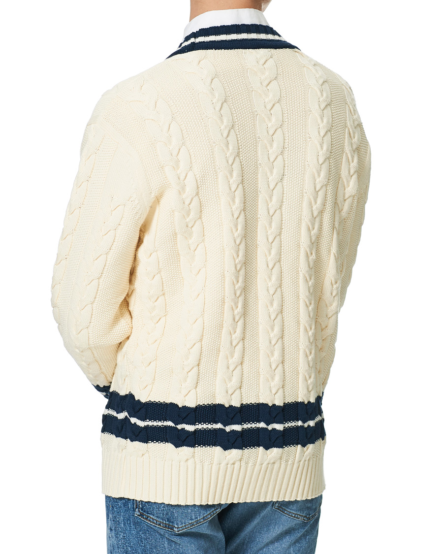 Heren | Truien | Baracuta | Cotton Cable Cardigan Off White