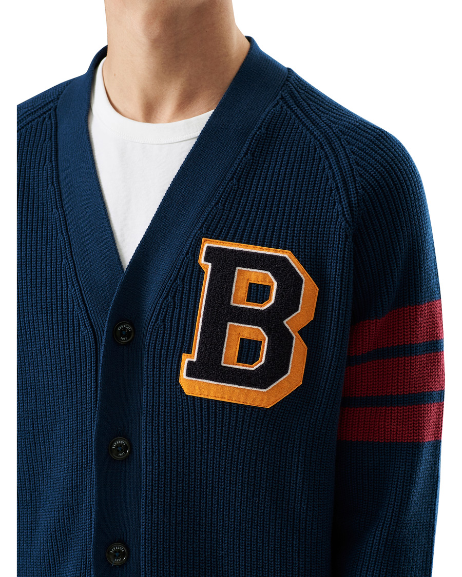 Homme | Pulls Et Tricots | Baracuta | College Cotton Cardigan Navy