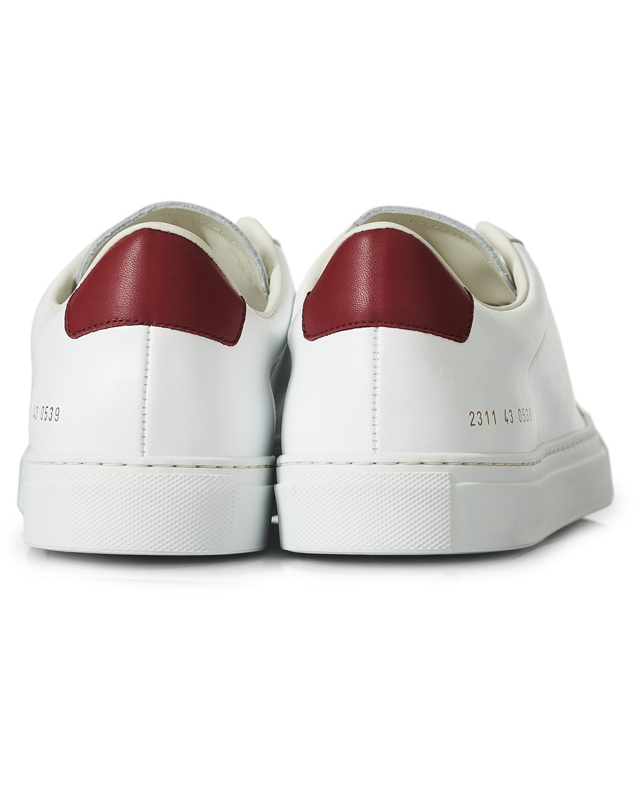 Homme | Common Projects Retro Low Sneaker White/Red | Common Projects | Retro Low Sneaker White/Red