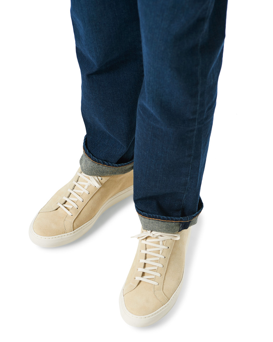Homme | Common Projects Achilles Low Suede Sneaker Off White | Common Projects | Achilles Low Suede Sneaker Off White